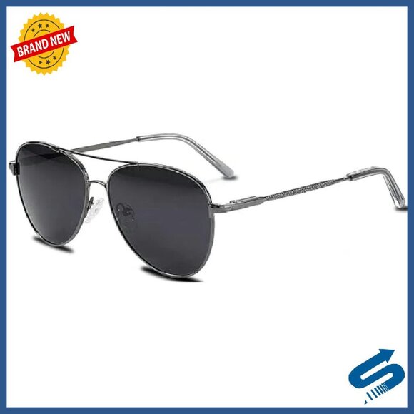 Polarized Aviator Sunglasses UV400 Spring-Loaded Temples Unisex 56mm main image 7